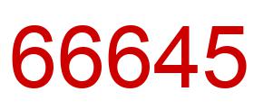 Zahl 66645 rot bild
