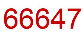 Number 66647 red image