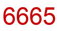 Número 6665 imagen rojo