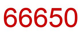 Número 66650 imagen rojo