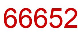 Number 66652 red image