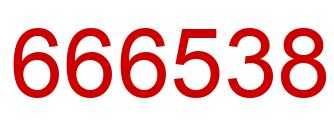 Number 666538 red image