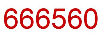 Number 666560 red image