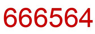 Number 666564 red image