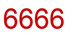 Número 6666 imagen rojo