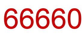 Number 66660 red image