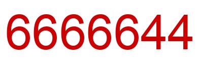 Number 6666644 red image