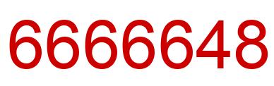 Number 6666648 red image