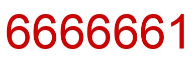 Número 6666661 imagen rojo