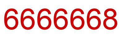 Number 6666668 red image