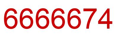 Número 6666674 imagen rojo