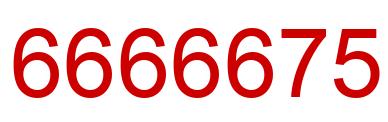 Número 6666675 imagen rojo