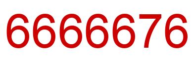 Número 6666676 imagen rojo