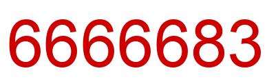 Number 6666683 red image