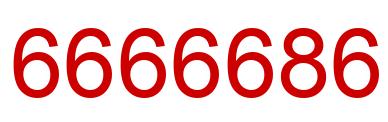 Número 6666686 imagen rojo