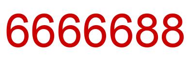 Number 6666688 red image