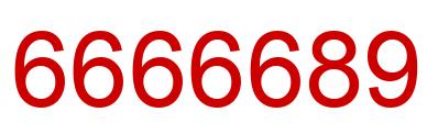 Number 6666689 red image