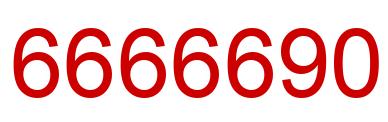 Number 6666690 red image