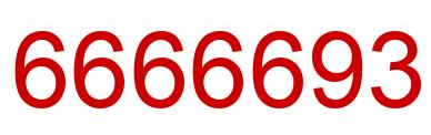 Number 6666693 red image