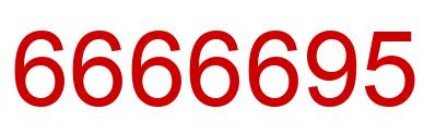 Number 6666695 red image