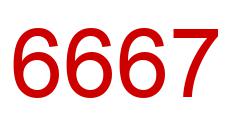 Number 6667 red image