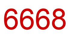Número 6668 imagen rojo