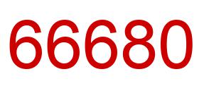Número 66680 imagen rojo