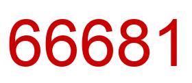 Number 66681 red image