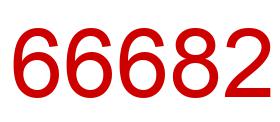Zahl 66682 rot bild