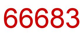 Number 66683 red image