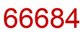 Number 66684 red image