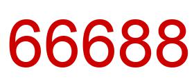 Zahl 66688 rot bild