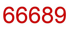 Number 66689 red image