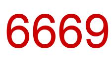 Número 6669 imagen rojo