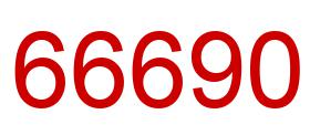 Number 66690 red image
