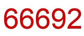 Zahl 66692 rot bild
