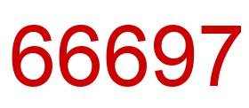 Number 66697 red image