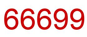 Number 66699 red image