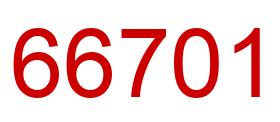 Number 66701 red image