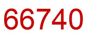 Número 66740 imagen rojo