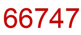 Number 66747 red image