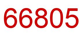 Number 66805 red image