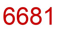 Number 6681 red image