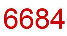 Number 6684 red image