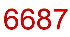 Number 6687 red image