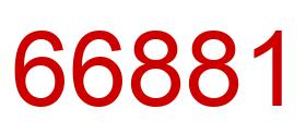 Number 66881 red image