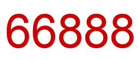 Number 66888 red image