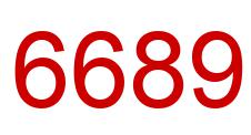 Number 6689 red image