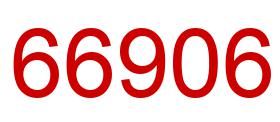 Number 66906 red image