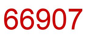 Number 66907 red image
